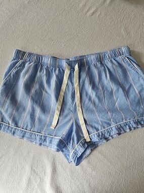 Stars Above Women's Striped Simply Cool Pajama Shorts - Blue/Orange - Size XL
